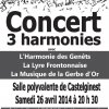 affiche concert 3 harmonies castelginest 2014